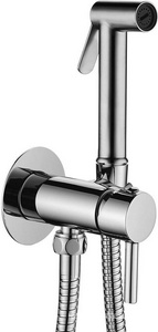 Смеситель совмещённый с гигиеническим душем, (готовый комплект: лейка, шланг металл 120см., скрытая часть), (металл цв.хром),  XX Paffoni Tweet Round Mix ZDUP110CR