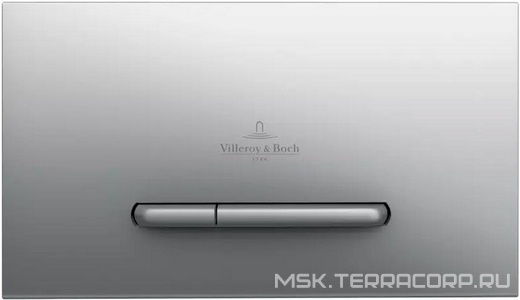 Клавиша двойного смыва (высококачественный пластик цв.хром матовый),  300S ZZ Villeroy & Boch ViConnect 92218069