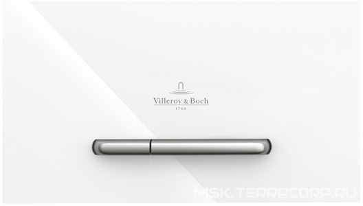 Клавиша двойного смыва (высококачественный пластик цв.белый матовый, клавиши пластик цв.хром матовый),  E300 ZZ Villeroy & Boch ViConnect 922169N5