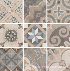 Керамогранит для пола и стены Sant Agostino Patchwork  Classic Mix 9 видов  20x20 CSAPCLMX20
