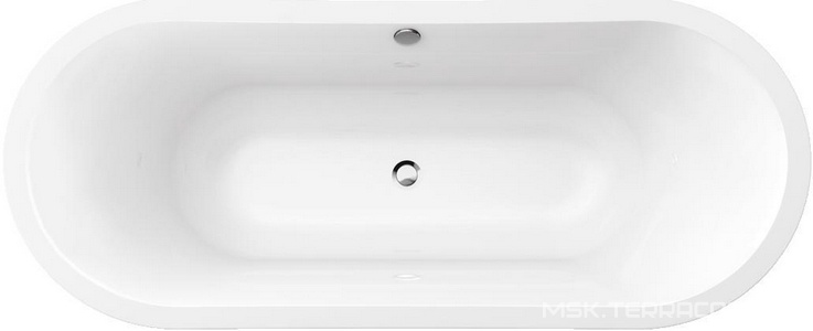 Ванна 1900х800хh460(750-800)мм, встраиваемая,овальная, (без удлинённого слива-перелива, ножек арт. U99740000, акрил, цв. белый), My Nature ZZ Villeroy & Boch My nature UBA190NAT7V-01