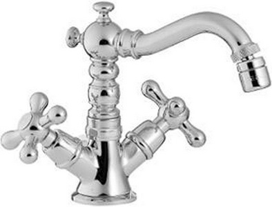 Смеситель для биде, "Г-образный" поворотный излив, с д/к, (цв.хром),  ZZ 3M Romantica 3629 CC VE