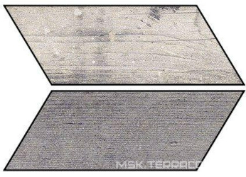 Керамогранит для пола Fioranese chevronchic Chevron Grey 7,8x18 Комбинированный CC713R