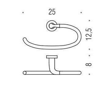 Полотенцедержатель-полукольцо 25х12,5см (цв.хром),  ZZ Colombo Basic B2731