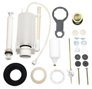 Механизм двойного смыва для бачка "Моноблока", (кнопка смыва цв. золото),  ZZ TW Collection Bristol 75991gold