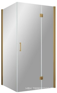 Душевое ограждение , 100*120*1900 мм, профиль бронза, стекло прозрачное, БЕЗ поддона ZZ Vegas Glass AFP-Fis AFP-Fis 100*120 05 01