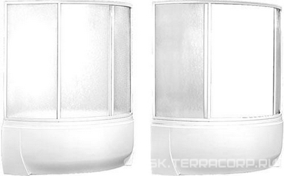 Шторка для ванны акрил. Фэнтази (пластик "вотер") /3 створки 150х90 см/ XX