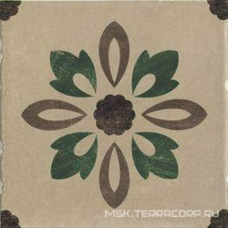 Rivalta Tortora Inserto Fiore XX |20x20