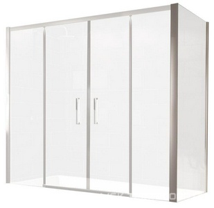 Боковая панель 800хh1500мм, д/установки с 2-х или 4-х секцион.шторами на ванну,(проф цв.хром,стекло прозр 4мм),Х1 / PL SDS KL Huppe X1 X1'side panel 800 '092-321 / PL SDS