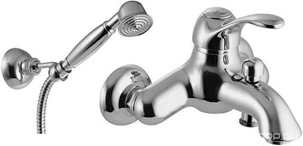 Смеситель для душа, (лейка д/д, шланг, кронштейн в компл.), (цв. хром),  ZZ Fima Carlo Frattini Lamp F3304CR