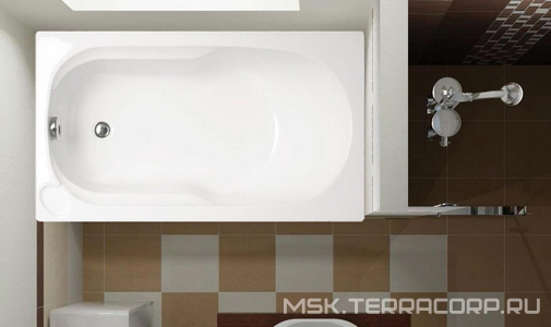 Ванна прямоугольная 120x70xh45см, без панели и каркаса, (акрил цв.белый), Nike ZZ Vagnerplast nike VPBA127NIK2E-04