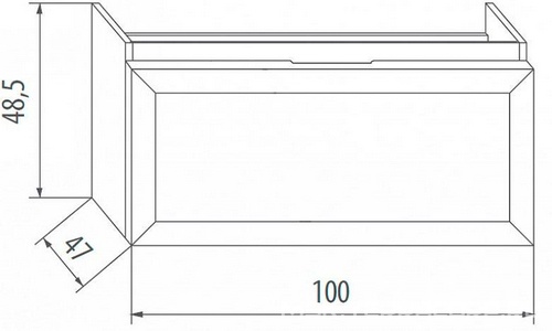 База подвесная 100х47хh48,5см, 1 выдвижной ящик (БЕЗ раковины 101см, цв. белый),  ZZ Eban Paola FBSPA100-BA bianco assoluto