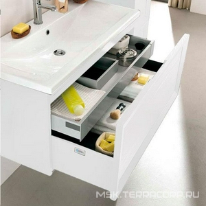 База подвесная 100х47хh48,5см, 1 выдвижной ящик (БЕЗ раковины 101см, цв. белый),  ZZ Eban Paola FBSPA100-BA bianco assoluto