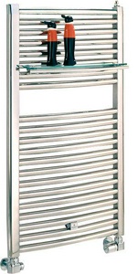 Полотенцесушитель h763х450мм, на ГВС/сист.отопл., до 8bar, 250W, G 1/2, (креплен, кл. Маевск.в компл.),БЕЗ кран пер., (цв. полир.н/сталь)  ZZ Cordivari Alessia 3551540130001