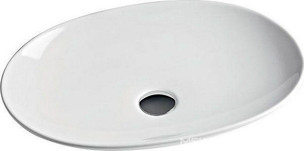 Раковина накладная  на столешницу, 600х420мм, без отв.д/смесит., без перелива, (цв. белый),  ZZ ArtСeram La Fontana LFL001 01; 00