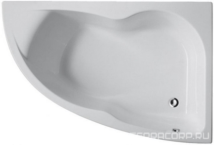 Акриловая ванна MICROMEGA DUO 150х100, ассимметричная,  правая (БЕЗ каркаса и панели), белая ZZ Jacob Delafon Micromega E60218RU-00