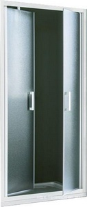 Дверь в нишу  распашн. вовнутрь и наружу 2-х створч 87-91хh195см, вход 72см, (стекло прозр. + StarClean, профиль цв.чёрный матовый),  ZZ Samo Cee Art B0933 L96 TR + DF01StarClean