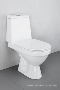 Унитаз - компакт -2, гориз.выход, 3/6 л., крепеж, крышка-сидение с микролифтом в комплекте, цвет белый RedBlu Origin Evo 788607SC