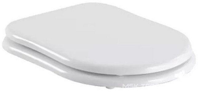 Сиденье для унитаза, с микролифтом, (цв.белый, петли цв.золото),  ZZ Cezares Laredo CZR-165M-S-G