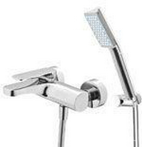 Смеситель для ванны, лейка, шланг, кронштейн в компл., (цв.хром),  ZZ Fima Carlo Frattini Quad F3724CR