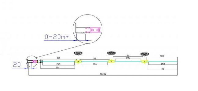 Штора на ванну, 4-х секционная, складная, 1000хh1400мм, "Правая"/"Левая", (профиль цв.хром, стекло 5мм прозрачное),  Cezares Pratico PRATICO-V-4-100/140-C-Cr
