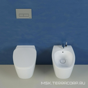 Биде подвесное 365х550мм, скрытый крепёж биде, керамическая накладка слива в компл.,  ZZ Ideal Standard Dea T509801