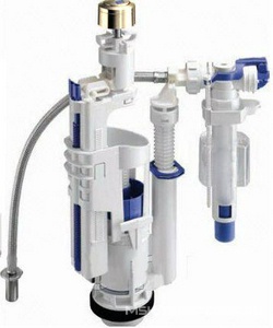 Механизм смыва 3/6 л. для бачка унитаза "Моноблок", нижняя подводка воды,(цв. золото), Kerasan ZZ Kerasan Универсал 7509 K1