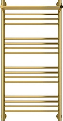 Полотенцесушитель "Богема+" 1000x500 мм, прямая перекладина, с полкой, подключ. 3/4, комплектующие в комплекте, золото ZZ