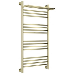 Полотенцесушитель "+" 1000x500 мм, прямая перекладина, с полкой, подключ. 3/4, комплектующие в комплекте, цв.шампань ZZ Сунержа Богема 020-0223-1050