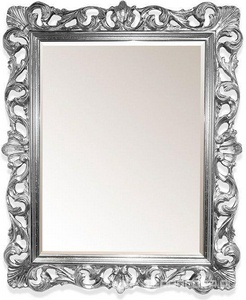 Зеркало прямоугольное в дерев. резной раме 100х85см, (верт./гориз. монтаж), (цв. arg/brillante), крепёж в компл., Tiffany ZZ Tiffany Универсал TW03845 arg/brillante