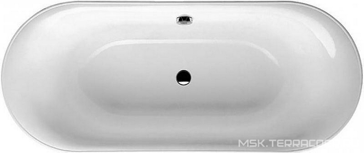 Ванна 175х75хh47,1см, встраиваемая, овальная, без удлинённого сифона, ножки h145-180мм в компл., (Quaril цв. 01 white alpin),  ZZ Villeroy & Boch Cetus UBQ175CEU7V-01