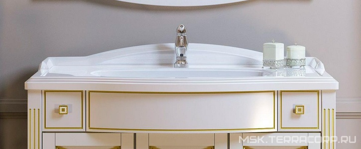 Раковина  100 для тумбы  100, белая (БЕЗ ТУМБЫ НЕ ПРОДАЕТСЯ!) ZZ Opadiris Лаура 10.210.01000.001