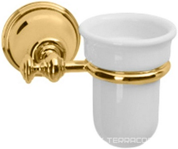 Стакан настенный (золото/керамика),  ZZ 3M Old italy 8204 DD