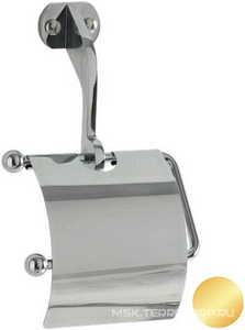 Держатель для т/б, с крышкой, (цв.золото),  ZZ Kerasan Waldorf 742191