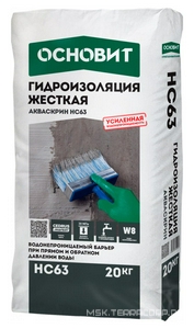 Жесткая гидроизоляция ОСНОВИТ АКВАСКРИН HC63 (Т-63) 20 кг.ПП ZZ Основит HC63 Акваскрин n065335