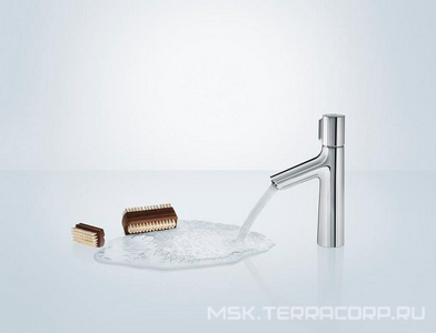 Смеситель для раковины, 100, с д/к, (цв.хром),  Hansgrohe Talis Select S 72042000