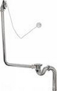 Слив-перелив для ванны, открытый монтаж, цепочка с пробкой, гидрозатвор в компл., (металл цв.хром), BelBagno ZZ BelBagno Универсал BB-OVF-02-CRM