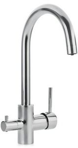 Смеситель для кухни, с клапаном подключения питьевой воды, БЕЗ донного клапана XX Rossinka Z35 Z35-28