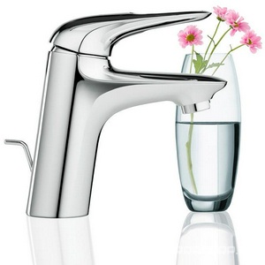Смеситель для раковины БЕЗ донного клапана, гибкие шланги (хром) Grohe Eurostyle New 32468003