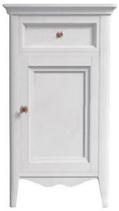 Комод нап. 50,2х40хh86,7см, 1 расп.дверь, петли Blum, (петли справа), выдв.ящик, (дерево бук, цв.bianco, ручки Riflesso цв.бронза в комп) N ZZ TW Collection Veronica VER2150 DX B