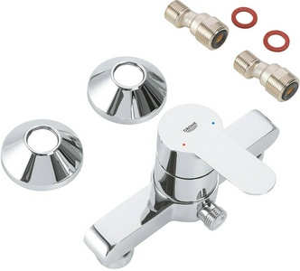 Смеситель для душа, с установ.комплектом, БЕЗ аксессуаров, хром ZZ Grohe BauEdge 23333000