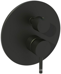 Смеситель для душа, встраиваемый в стену, девиатор-картридж, 3 положения+3 комбо, (цв.черный матовый),  ZZ Paffoni Light LIG019NO