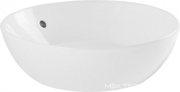 Раковина накладная на столешницу, круглая d42хh12см, без отв.д/смесителя, Sanilife ZZ Sanindusa sanlife 136779004