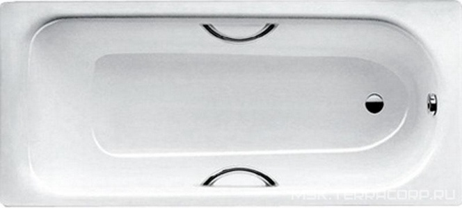 Ванна стальная  Star 180х80 Мод.337 + отв.под ручки + anti-sleap, цвет белый ZZ Kaldewei Saniform Plus 133730000001