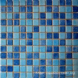 Мозаика 25ST-S-016 (голубой+синий) бассейновая (чип 2.5x2.5) ZZ|31.5x31.5
