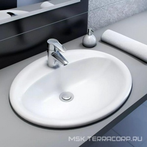 Раковина встраиваемая сверху 520*410 мм, с отверстием под смеситель KL Roca Adora 7327204000 / 327204000