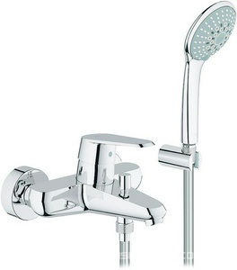 Смеситель однорычажный для ванны/душа, с душевым гарнитуром, хром ZZ Grohe Eurodisc Cosmopolitan 33395002