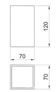 Стакан 7х7хh12см, настольный (матовая чёрная керамика),  ZZ Fantini Young 96 P4 7631