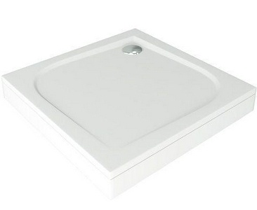 Поддон "" 90*90, квадратный, плоский, литьевой мрамор, без сифона ZZ Bas Квадро ЛП00008