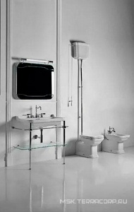 Структура металлическая, для установки под раковину 100см. арт.4142 хх, стекл. полка, крепёж в компл., (цв.хром),  ZZ Kerasan Waldorf 9196K1